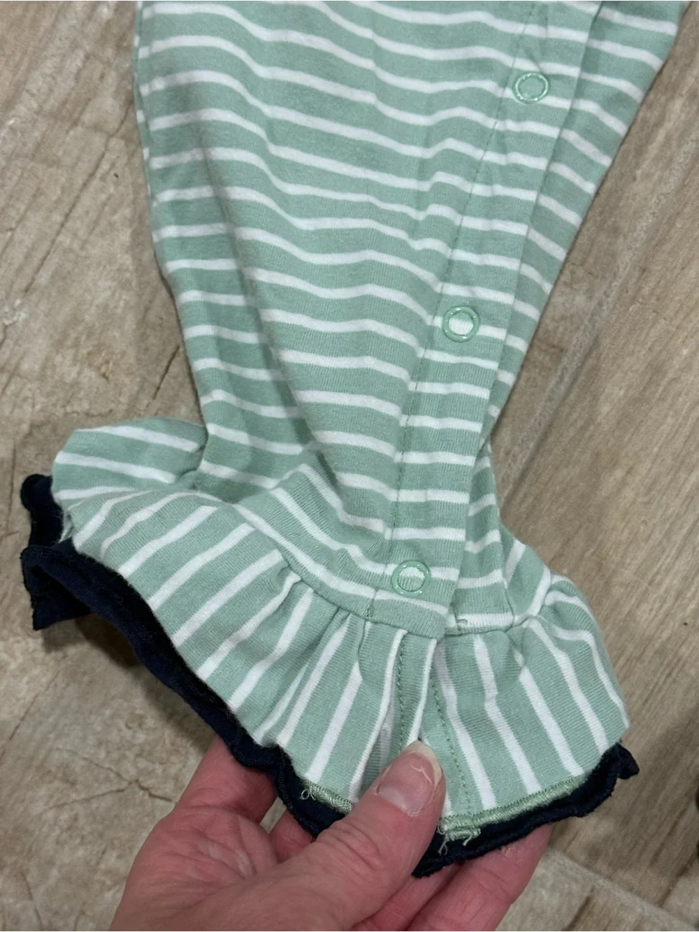 Three Sisters Teal Striped Turkey Appliqué Ruffle Romper 2T Boutique Girls EEUC